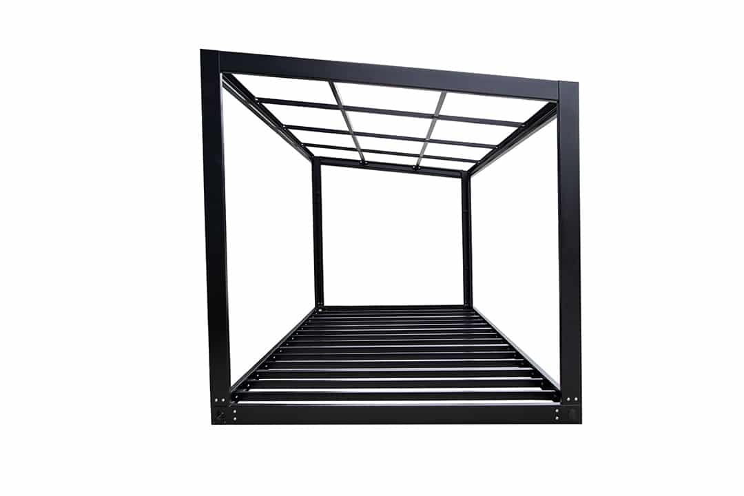 SCS-Global-R1S-FlexiFrame-Side container home kit with a flat roof